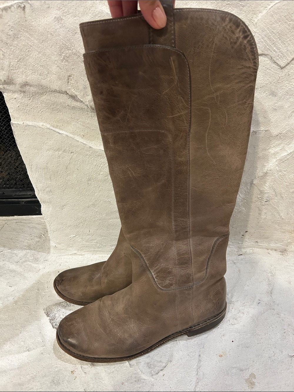 Frye Women’s Classic Tall Brown Leather Riding Boots